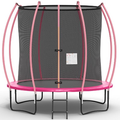 FDW 8/10/12/14FT Trampoline with Enclosure Net Outdoor Jump Rectangle Trampoline - ASTM Approved-Combo Bounce Exercise Trampoline