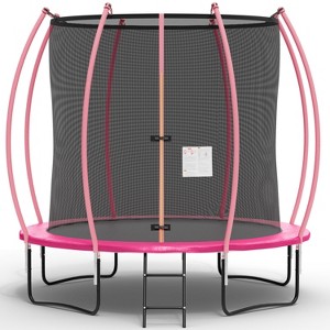 FDW 8/10/12/14FT Trampoline with Enclosure Net Outdoor Jump Rectangle Trampoline - ASTM Approved-Combo Bounce Exercise Trampoline - 1 of 4