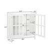 Karl Home Transparent Door Free Standing Accent Storage Cabinet For Kitchen Dining White - 2 of 4