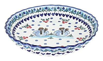 Blue Rose Polish Pottery 52D WR Unikat Pie Plate