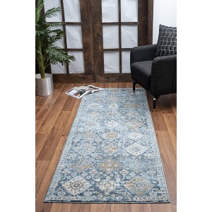 Blue 2 ft. x 3 ft. Area Rug ¨C Soft, Durable, 100% Polyester Accent Rug for Entryway, Bedroom, or Living Room - Nertpow - 1 of 4