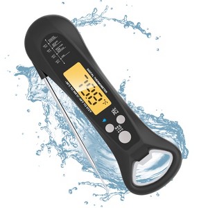 WHALL Meat Thermometer, Waterproof  Ultra-Fast Instant Read Food Thermometer, LCD Digital Display, Steak Temperature Probe - 1 of 4