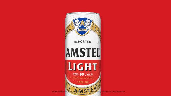 Amstel Light Lager Beer - 12pk/12 fl oz Bottles, 2 of 5, play video