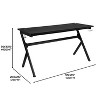 BlackArc Black Gaming Desk Featuring Detachable Cupholder/Headphone Hook, Two Cable Management Holes & Removable Mousepad Top - 4 of 4