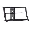 Bell'O 44" W x 22" H x 18" D Gloss Black Metal & Glass Flat Panel AV Table - image 4 of 4