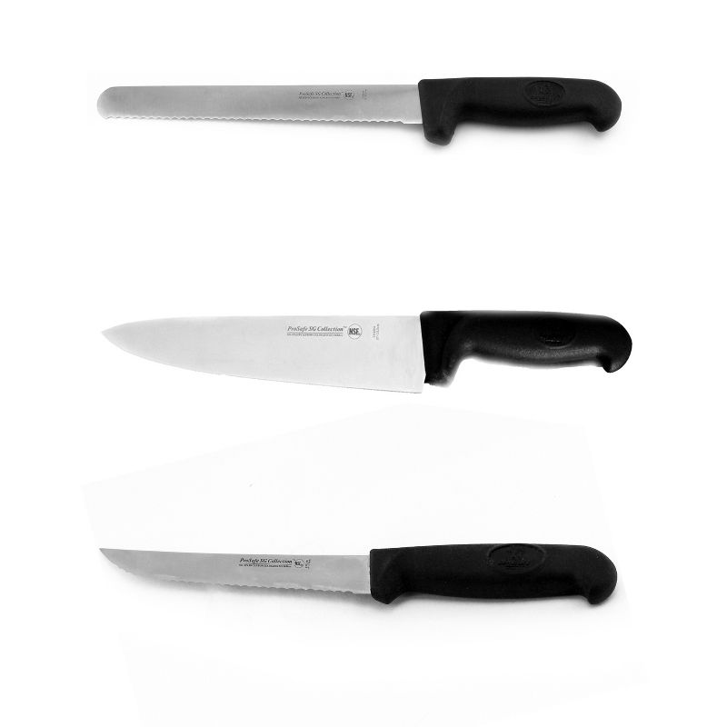 BergHOFF 3Pc Soft Grip Kitchen Knife Set, PP Handle, Stainless Steel Sharp Blade, 1 of 8