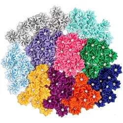 Bright Creations 100-Pack Colorful Artificial Daisy Flower with Rhinestone for Arts and Crafts, Home Decor, 1.2"