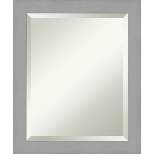 20" x 24" Brushed Nickel Framed Wall Mirror Silver - Amanti Art