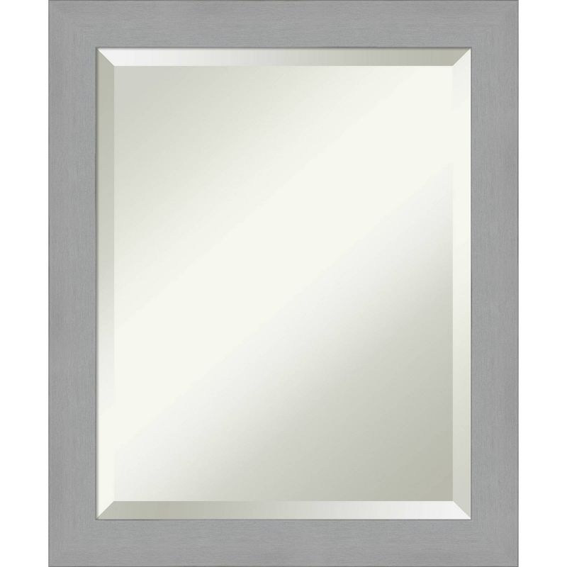 20&#34; x 24&#34; Brushed Nickel Framed Wall Mirror Silver - Amanti Art, 1 of 10