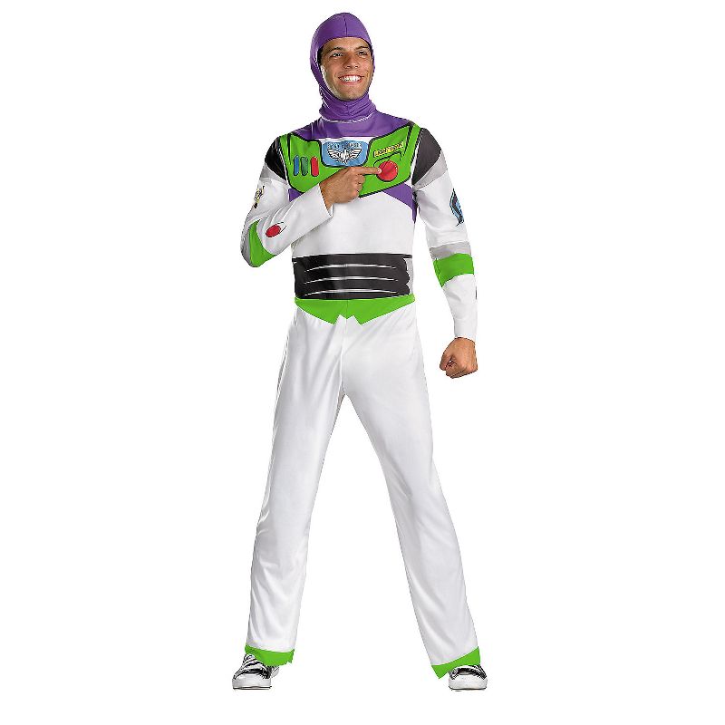 Disguise Mens Disney Toy Story Buzz Lightyear Classic Costume - Large/X Large - White, 1 of 2