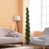 KTMBDW Artificial Boxwood Spiral Topiary Trees, Tall Faux Plant Outdoor, All-Year Green Fake Plant for Decorative/Indoor/Porch/Garden - 3 of 4