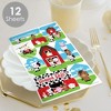 Big Dot of Happiness Farm Animals - Barnyard Baby Shower or Birthday Party Favor Sticker Set - 12 Sheets - 120 Stickers - image 2 of 4