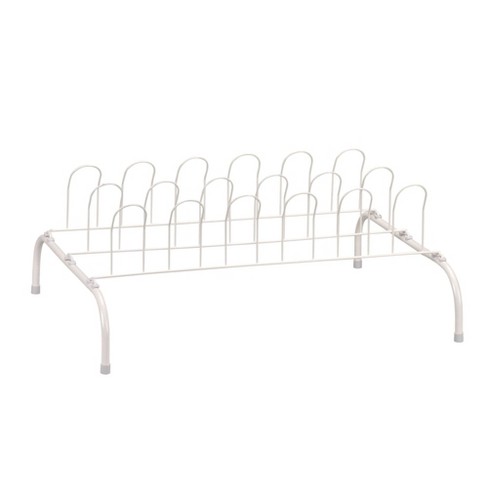 Household Essentials Wire Shoe Rack White: Metal Freestanding Shoe Organizer for Closet & Entryway, Holds 9 Pairs - image 1 of 3