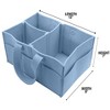 Sorbus Felt Baby Diaper Caddy with Handle, Storage for Diapers, Baby Wipes, Supplies, etc - Portable, Foldable, Removable Compartments - 3 of 4