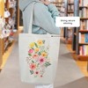 Talented Kitchen 3-Pack Graphic Tote Bags, 15 x 5.5 x 16 Inches, Reusable Grocery Bags with Handles with 3 Designs, (Wildflowers) - 3 of 4