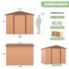 Sandinrayli 8.4 ft. W x 8.4 ft. D Outdoor Storage Metal Shed Garden Tool Steel Shed with Sliding Doors and Vents (70.56 sq. ft.) - 3 of 4