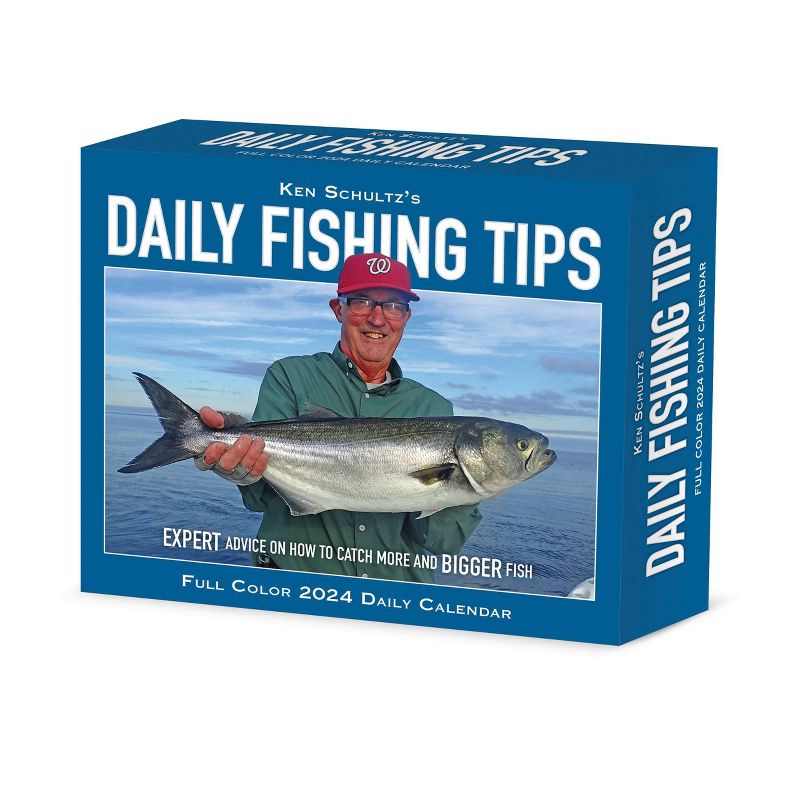 Willow Creek Press 2024 Daily Desk Calendar 5.2&#34;x6.2&#34; Ken Schultz&#39;s Daily Fishing Tips, 1 of 6