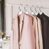Designstyles Clear Acrylic Clothes Hangers, Heavy-Duty Closet Organizers with Matte Black Steel Hooks, Perfect for Suits and Sweaters - 10 Pack - 3 of 4