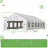 VisioGear Canopies and Gazebos, Outdoor Gazebos with Removable Sidewalls, Gazebo Pavilion for Party, White, 235.82"*464.17"*145.67" - 2 of 4
