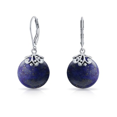 Orecchini Pendenti In Argento 925 Con Pietra Giada Naturale A Goccia – Stile Boho Western Con Volute – Chiusura A Leva – Regalo Donna
