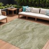 HomeRoots 9' X 12' Sage And Ivory Abstract Washable Indoor Outdoor Area Rug - 2 of 3