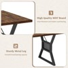 Large Dining Table for 6-8, Industrial Wooden Kitchen Table with Sturdy Metal Legs, Rectangular Long Dinner Table - 4 of 4