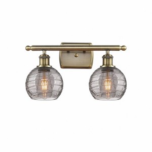 Athens Deco Swirl - 2 Light Bath Vanity In Industrial Style-11 Inches Tall and 16 Inches Wide - 1 of 1