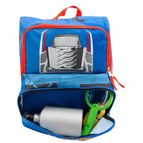 Mochila mini de 14 pulgadas con forma de auto de carreras Hot Wheels Blue Sneddon #25 Twinduction, bolso escolar para niños, azul 6