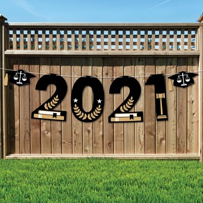 Big Dot of Happiness Law School Grad - Large Future Lawyer Graduation Party Decorations - 2021 - Outdoor Letter Banner