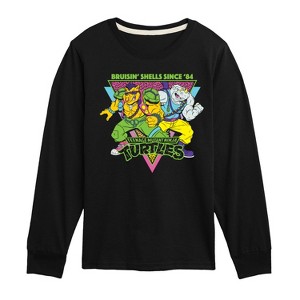 Boys' - Teenage Mutant Ninja Turtles - 80s Bebop Rocksteady Long Sleeve Graphic T-Shirt - 1 of 4