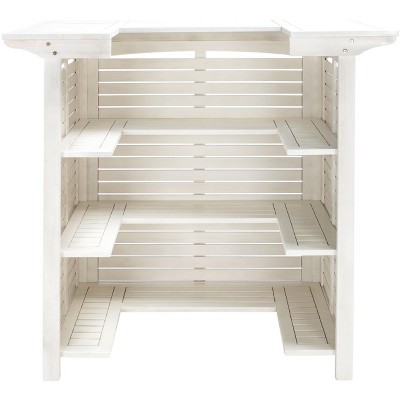 Monterey White Acacia Wood Outdoor Bar Table