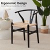 Kumasinova 17.7" Wishbone Dining Chair Set of 2,Mid-Century Modern Kitchen Chairs,Solid Wood Accent Armless Chairs for Kitchen&Dining Room - 4 of 4