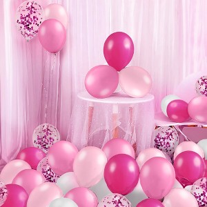 KatchOn, Metallic Pink Balloon Arch Kit - 12 Inch, Pack of 60 |  Pink Confetti Balloons for Pink Party Decorations - 1 of 4