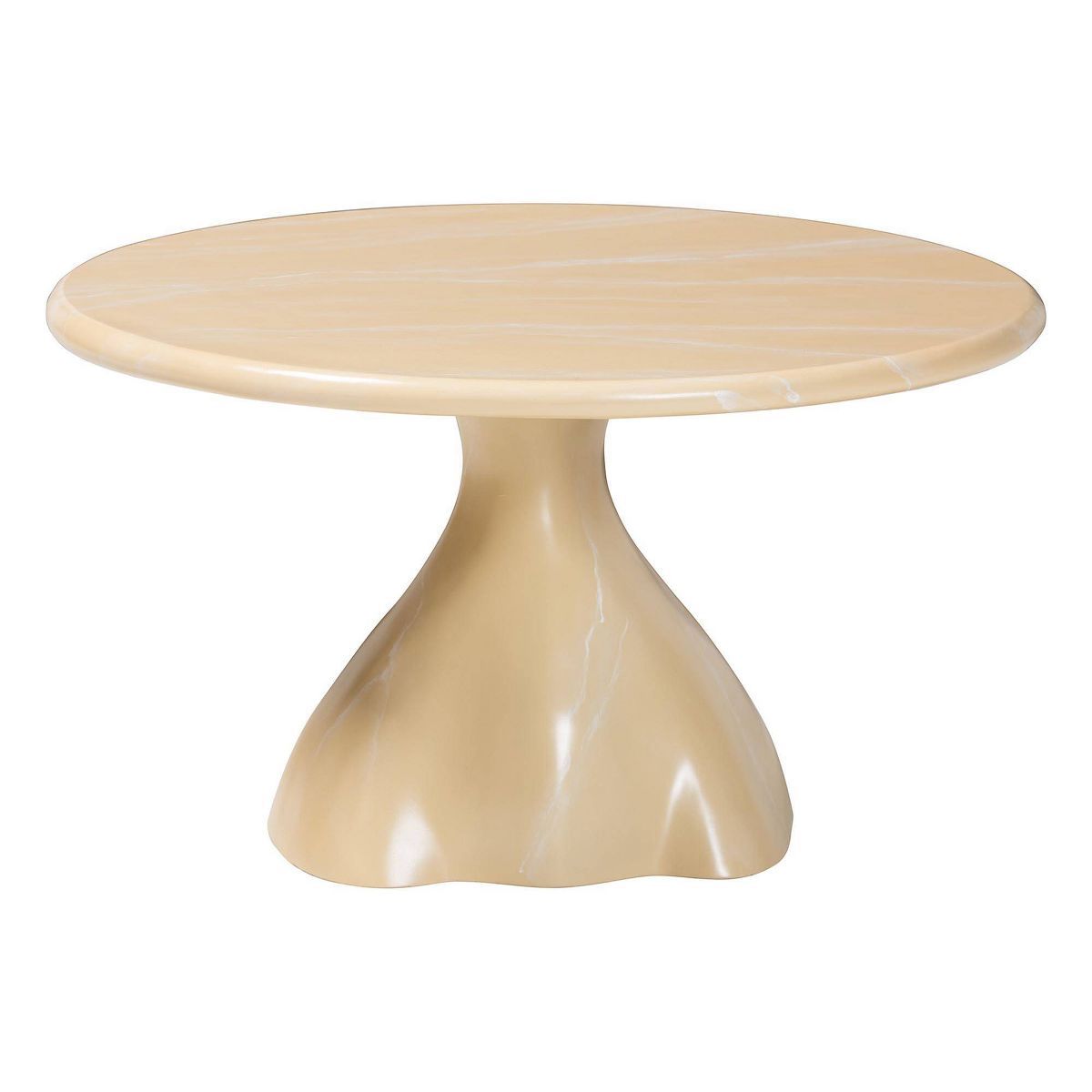 bali & pari Aponi Marbled Resin Coffee Table Cream