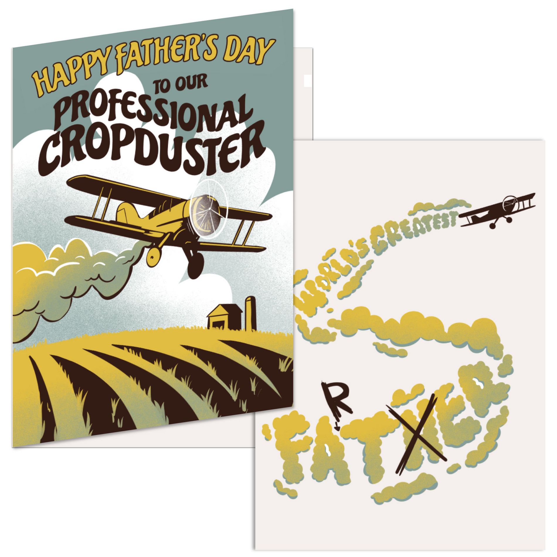 Funny Father's Day Cards Hilarious Assorted Cards for Dad With Envelopes - Crazy Dog Card Gift for Dad