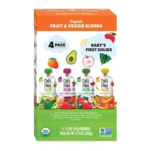 Once Upon a Farm Starting Solids Organic Baby Food Variety Pack - 4ct/3.2oz - 1 of 4