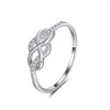 Infinity Promise Ring Sterling Silver Clear Cubic Zirconia Ginger Lyne Collection - 2 of 4