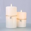 LumiPur 3.5"x7" Signature Coastal Collection Flameless LED Wax Pillar Candle Summer White - 3 of 4