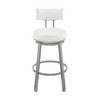 PAGED Swivel Bar Stools Faux Leather Counter Stools with Footrest, Island Chairs for Home Pub - 2 of 4