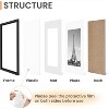 upsimples 11x14 Picture Frame Set of 5, Display Pictures 8x10 with Mat or 11x14 Without Mat, Wall Gallery Photo Frames, Black - 2 of 4