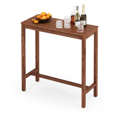 Arceso Bar Table, Counter Bar Height Pub Table, Rectangular Acacia Wood High Top Kitchen Dining Table, Indoor Use