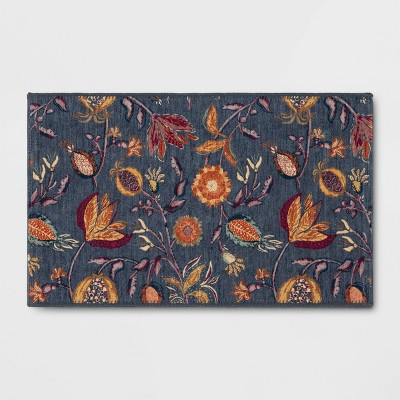 1'8"x2'10" Floral Rectangle Woven Indoor Accent Rug Purple - Threshold™