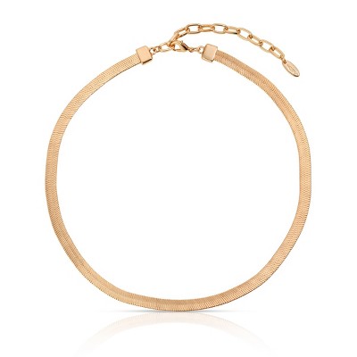 Brooklyn Flat Herringbone Chain Necklace - Ettika