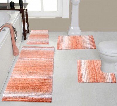 Gradiation Rug Collection Cotton Tufted Set of 4 Bath Rug Set - Home Weavers