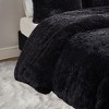 Gracie Mills Susie Solid Shaggy Long Fur Duvet Cover Set - 3 of 4