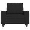vidaXL Comfortable Black Sofa Chair in Fabric and Metal - Modern 1-Seater Design for Living Room/Office/Lounge Area - 3 of 4