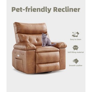 Oversized Extra Wide Manual Recliner Chair CF8007 in Faux PU Leather, 68CM Wide Seat with 1.5X Sponge Filling for Superior Comfort - 1 of 4