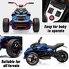12V Ride on ATV Electric Motorcycle, Battery Powered Electric Vehicle w/LED Lights, High & Low Speed, Horn, Music, USB, Treaded Tires - 3 of 4