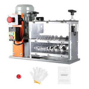 VEVOR Automatic Wire Stripping Machine, 0.06''-1.57'' Electric Motorized Cable Stripper, 750 W, 98 ft/min Wire Peeler, Silver - 1 of 4