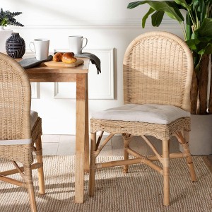 bali & pari Bilu Rattan Dining Chair Natural - 1 of 4